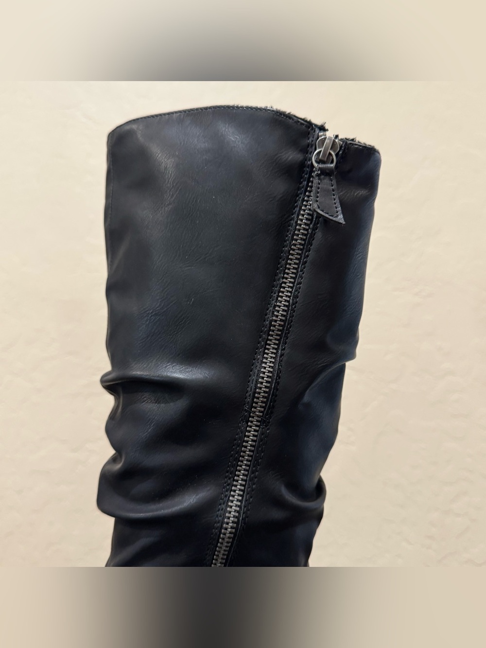 Spring Step Faux Leather Chain Belted Moto Riding Boots - Picture 2 of 12